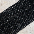 Crystal Faceted Rondelle Black , 2mm 4mm 6mm 8mm